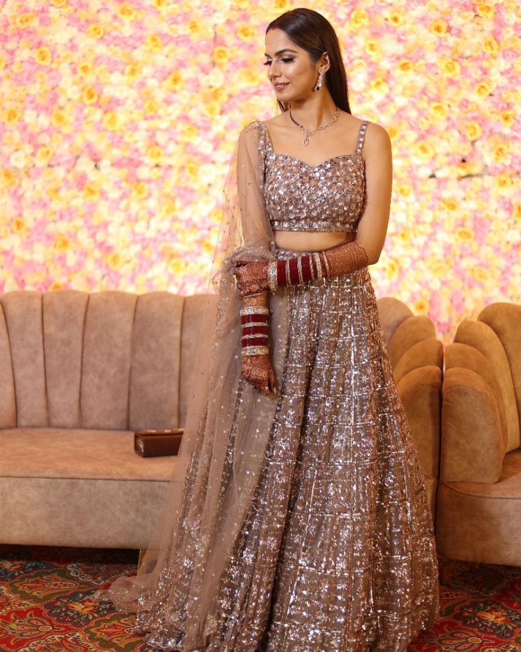 Ricco - A beautiful Lehenga in copper gold ❤️ #custommade... | Facebook